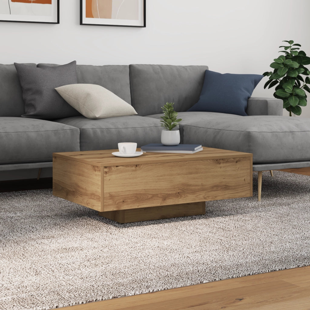 Tavolino da caffÃ¨  con luci LED Quercia Artigianale 85x55x31 cm