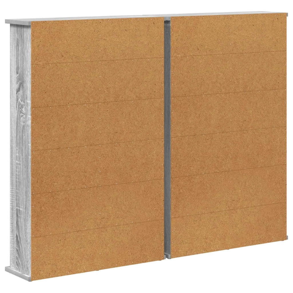 Mobile per CD 2 pz Sonoma grigio 60 x 17 x 92 cm 8012741