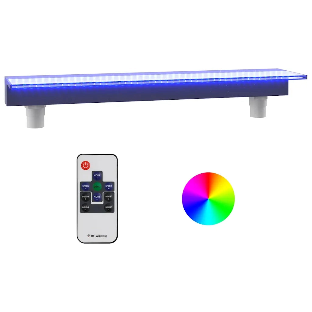 Sfioratore a Cascata con LED RGB Acrilico 90 cm CFW4875964