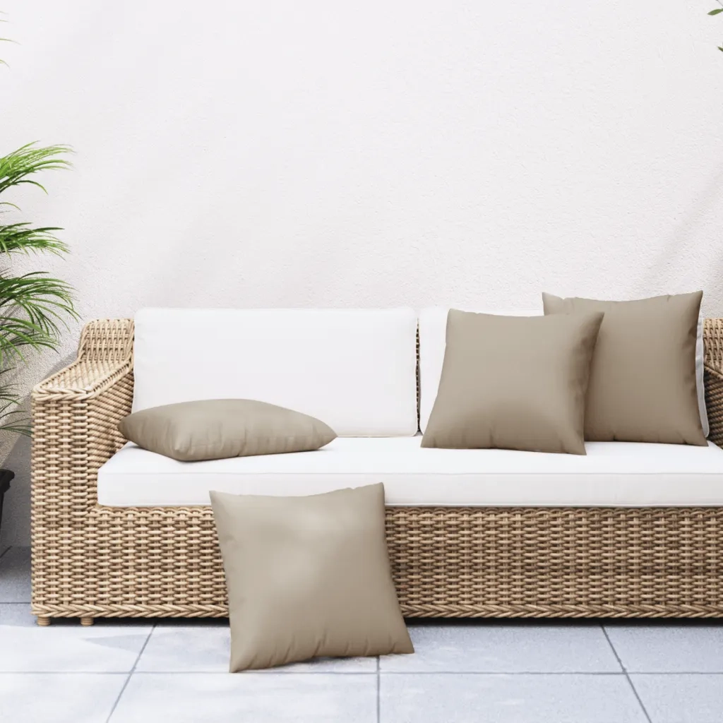 vidaXL Cuscini per Divano 4 pz Tortora 60x60 cm in Tessuto