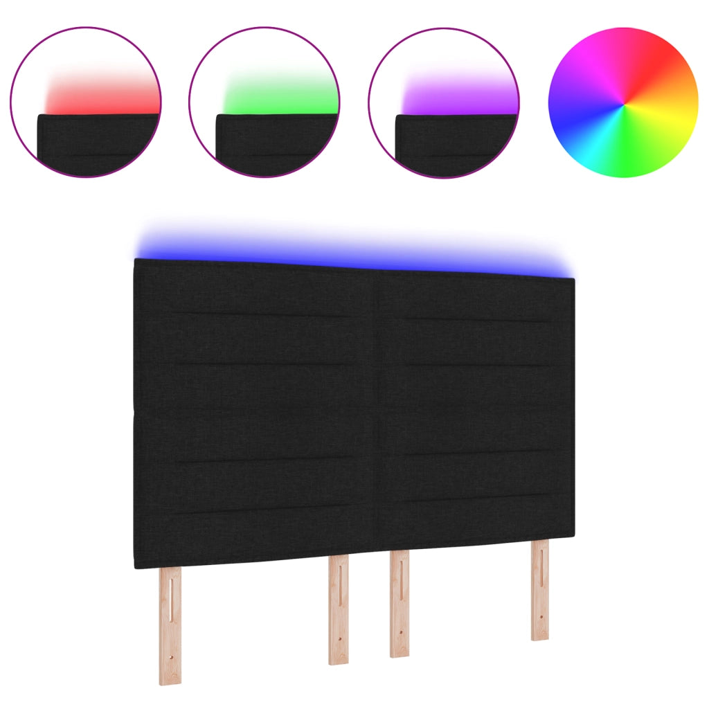 Testata LED Design a Linee Nera 80 cm Tessuto
