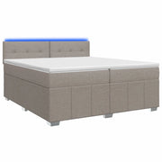 Letto box spring con materasso Tortora 200 x 200 cm Tessuto 3452758