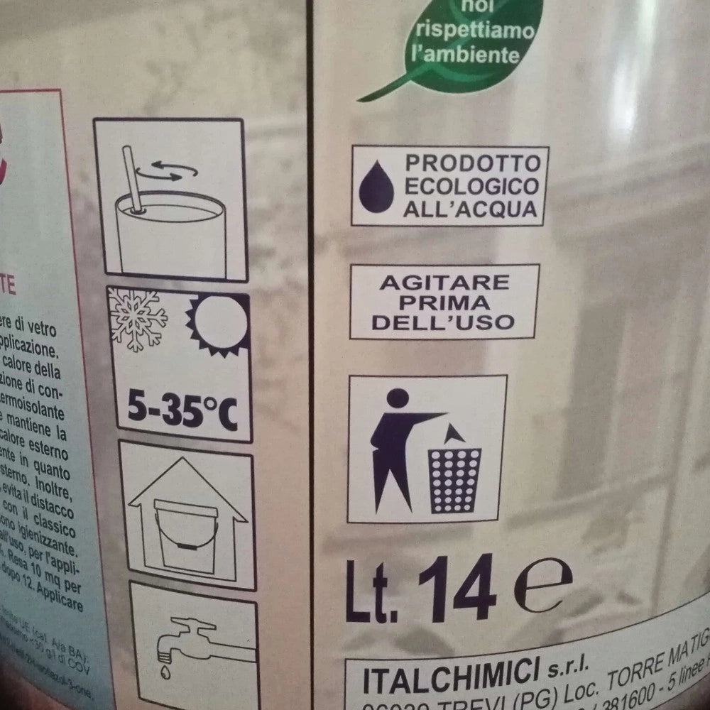 Italchimici 14lt pittura ecologica traccialinee per campi erbosi