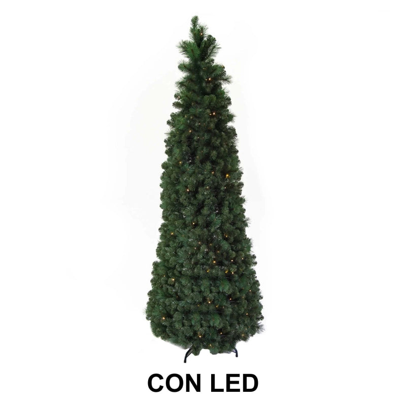 Albero pieghevole verde 1013 rami 200 led cm ø81,5h210