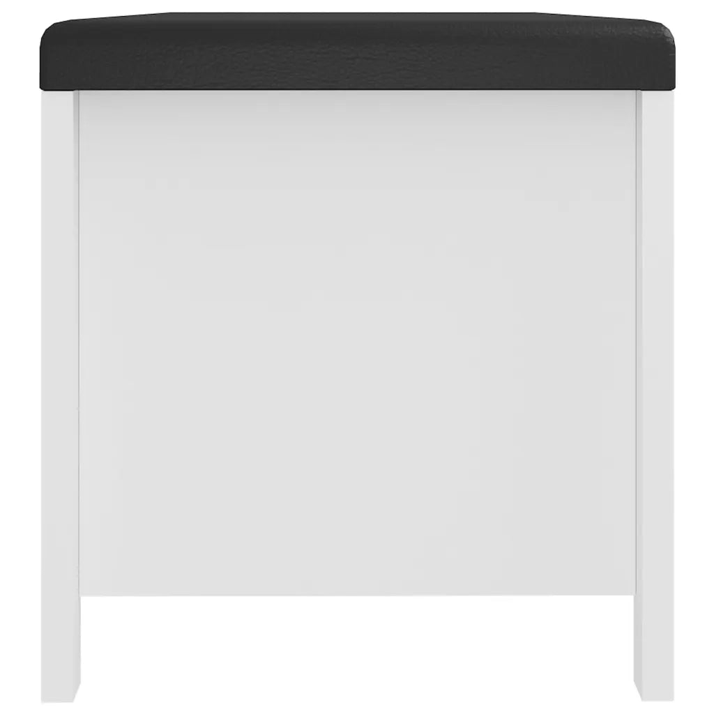 Contenitore con Cuscino Bianco 105x40x45cm Legno Multistrato 326768