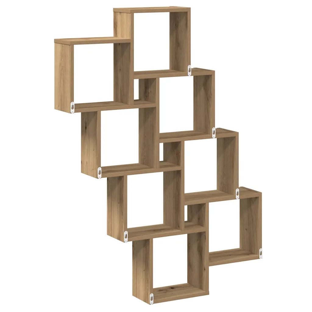 Mensola a Muro Cubo Artigianale 90x15x119,5cm Legno Multistrato 856597