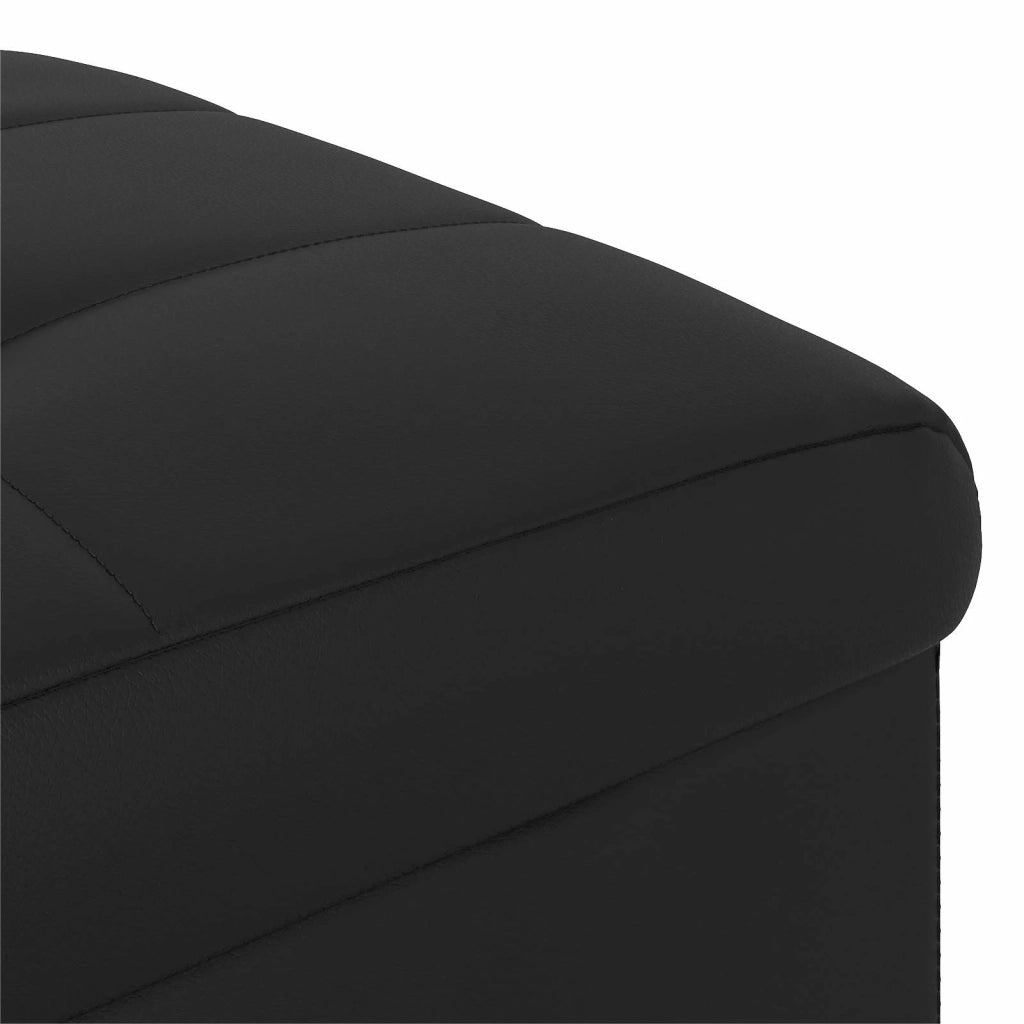 Pouf contenitore Nero 40 x 40 x 45 cm Pelle sintetica 876816