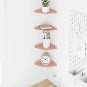 Mensola sospesa con lo scaffale 4 pcs Rosa 15 x 15 x 2 cm 8004077