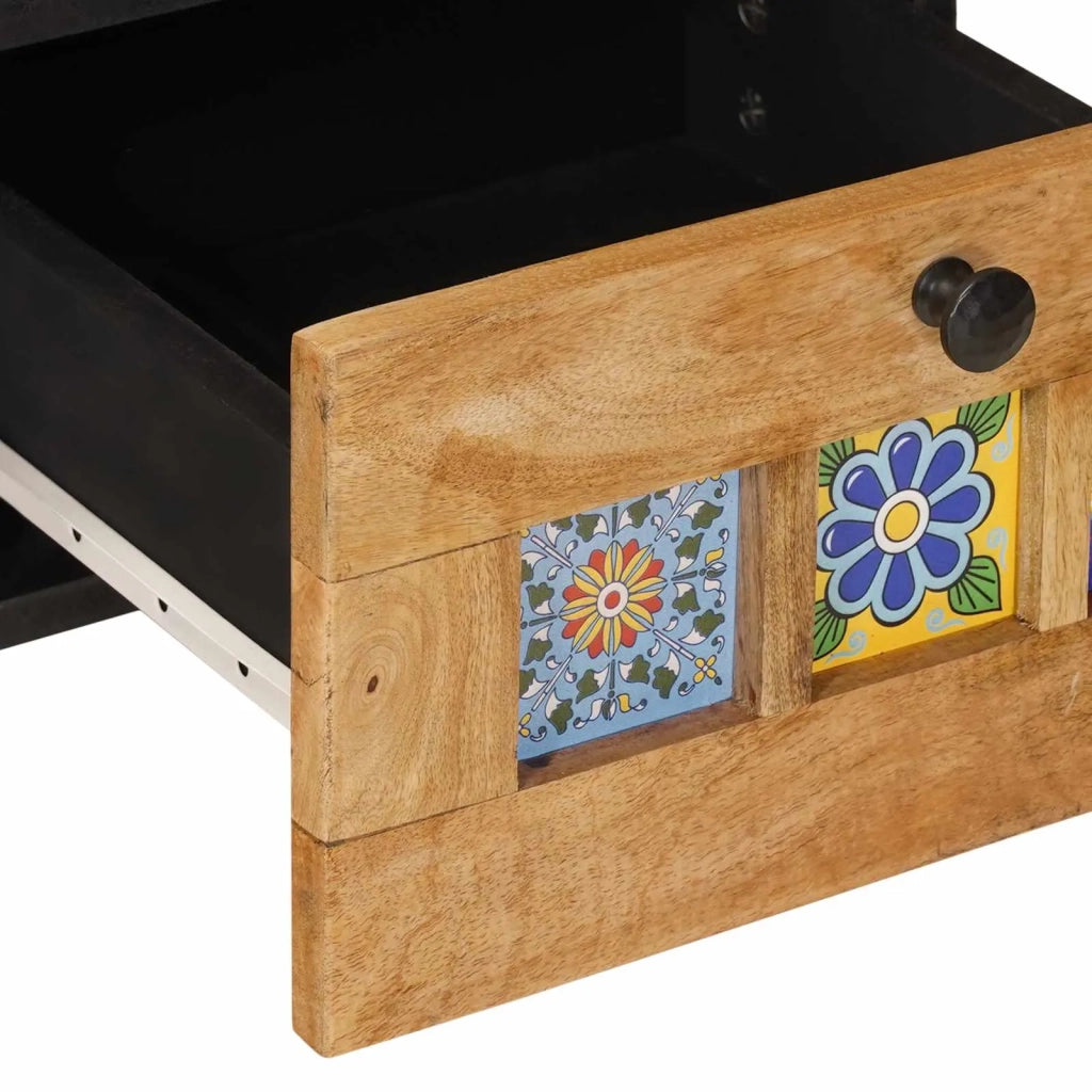Mobile TV-Credenza per TV Naturale 100 x 33 x 46 cm Legno di mango massello 244501