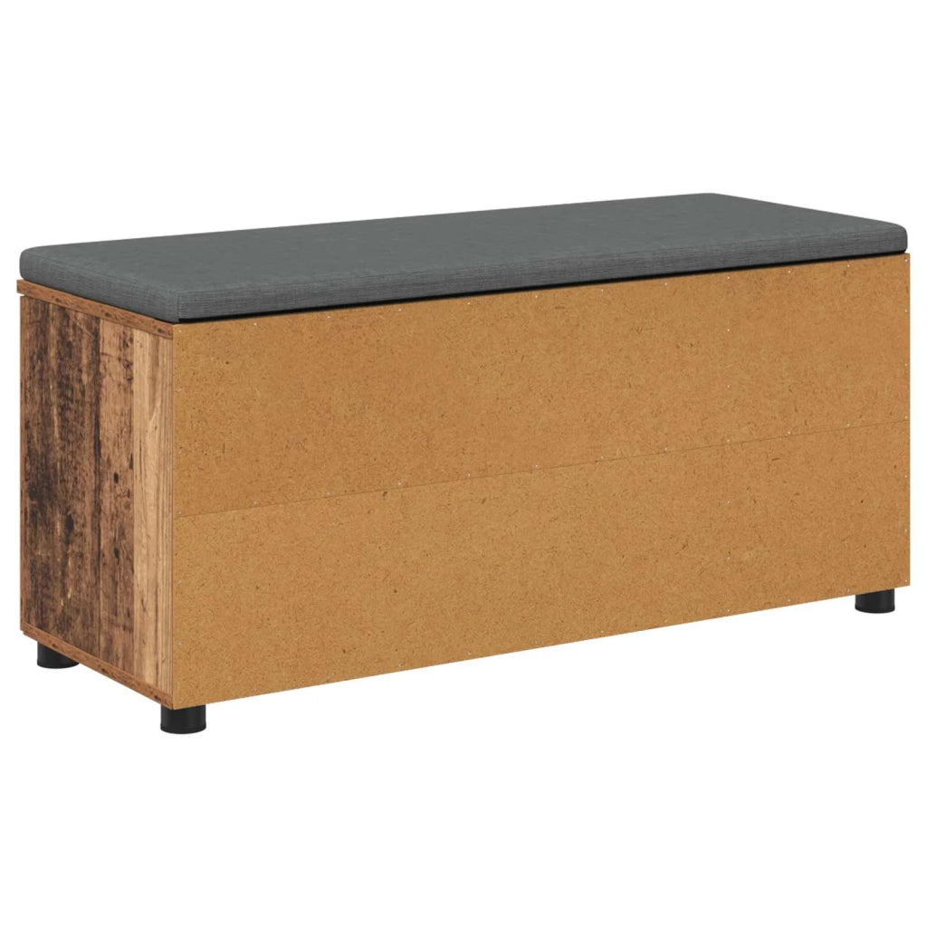 Panca per ingresso con cuscino Legno vecchio 100 x 38 x 46 cm