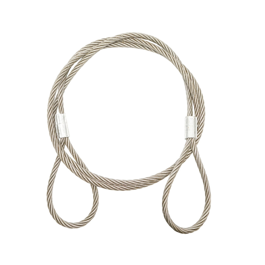 Cavo per verricello in acciaio 6x37 fi 14mm 5m con 2 occhielli