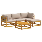 Set di divani 5 pz Naturale Legno di Acacia Massello 3417217