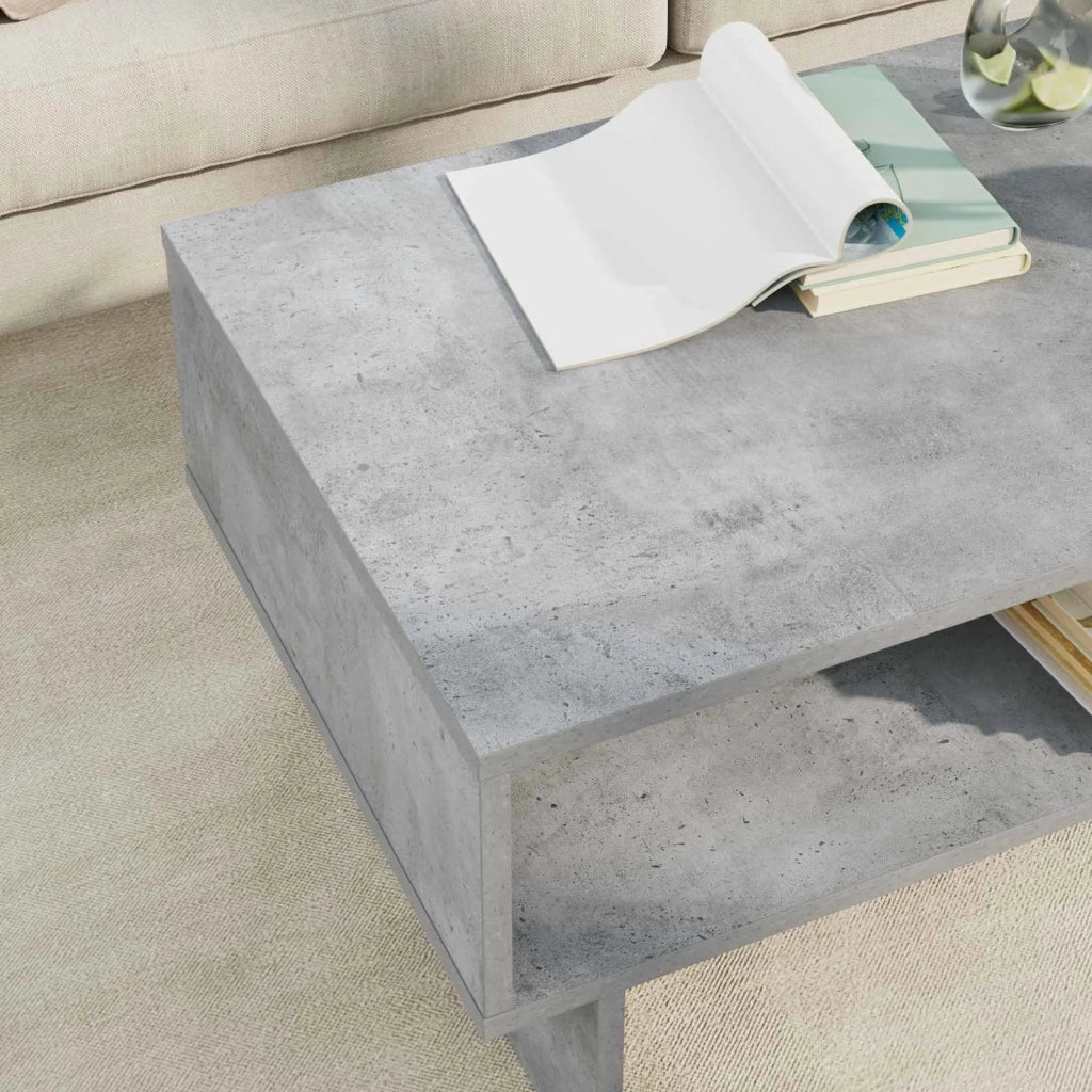 Tavolino da salotto Grigio cemento 80 x 46 x 35 cm