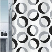 Douchegordijn antischiuma - antibatterico e lavabile - tessuto acqua impermeabile a rete - 180 x 200 cm - bianco