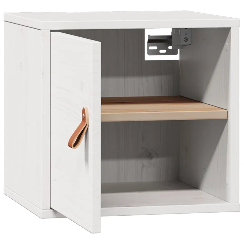 Pensile Bianco 31,5x30x30 cm in Legno Massello di Pino CFW1928639