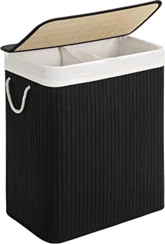 Scopa a Rami - Scopa a Rami con Coperchio - Scopa a Bambù - 51,5 x 31,5 x 61,5 CM - Nero