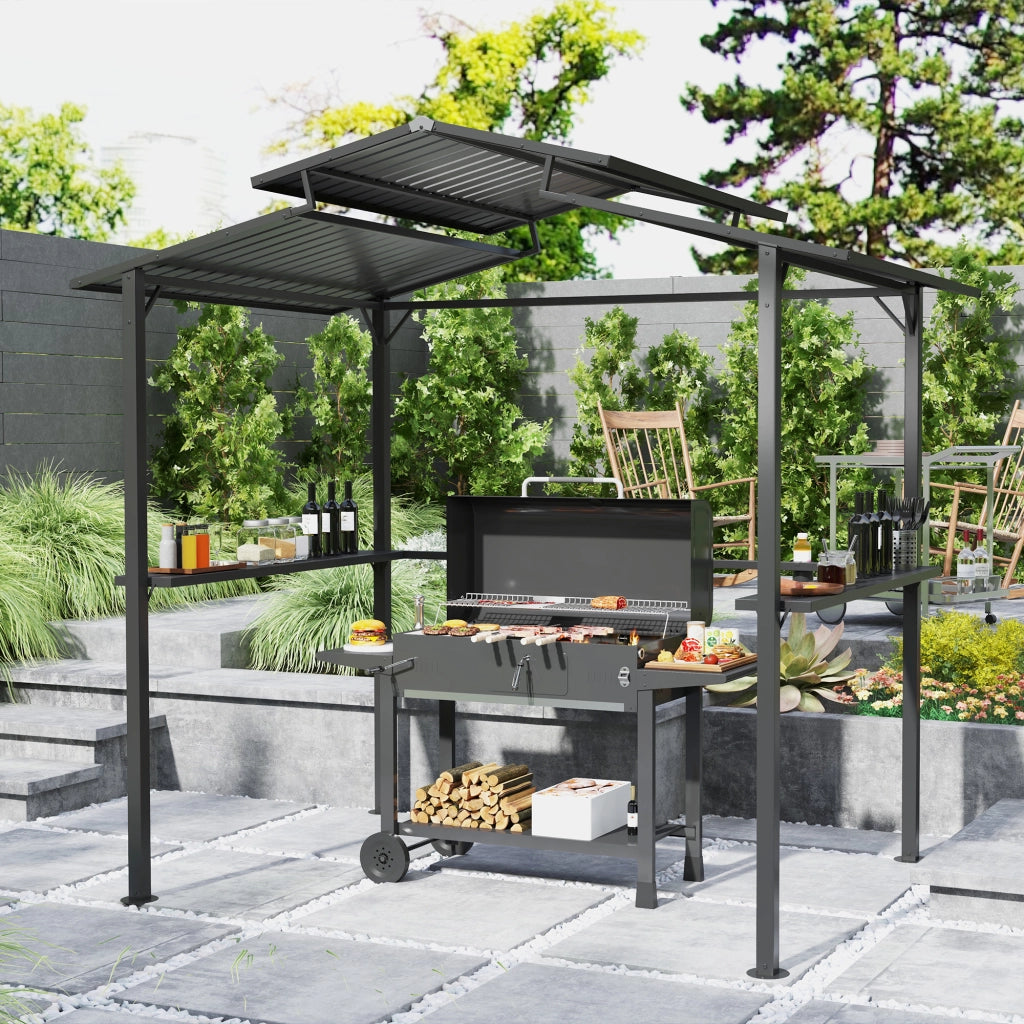 Gazebo da giardino ¨C Zephmum ¨C Grigio antracite 250x160x250 cm