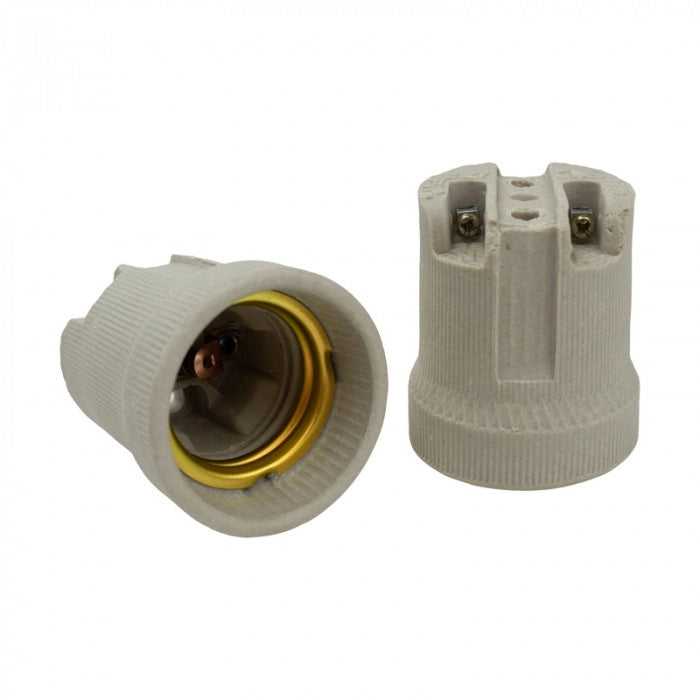 Portalampada ceramica E27 grigio Ecolight