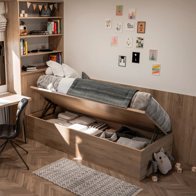 Set di meccanismi di sollevamento per letto canapè, apertura frontale, per letti da 135 cm, Acciaio, Verniciato nero