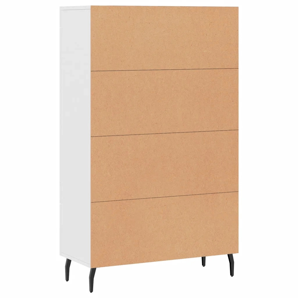 Credenza-Buffet-Armadio da cucina Bianca 69,5x31x115 cm in Legno Multistrato 127627