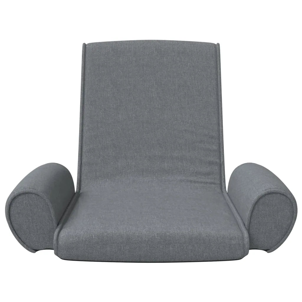 Sedia a Sdraio da Terra Pieghevole Grigio Chiaro in Tessuto cod mxl 62886