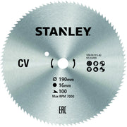 Stanley LAMA CROMATA X10215-XJ PER SEGA CIRCOLARE Ø mm. 190 - 100 denti
