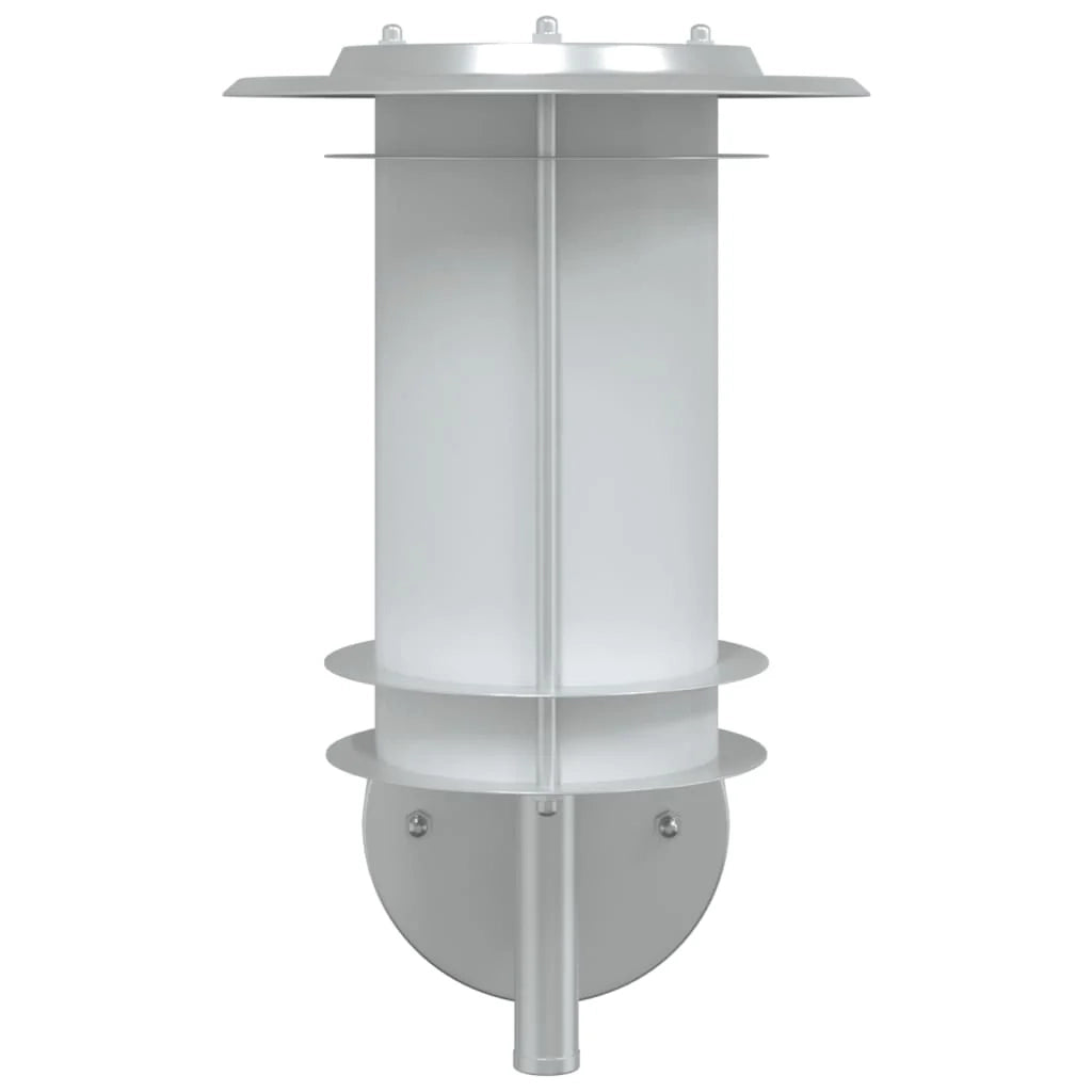 Applique da esterno resistente alle intemperie per giardino 19 x 19 x 31 cm acciaio inox argento 02_0056596