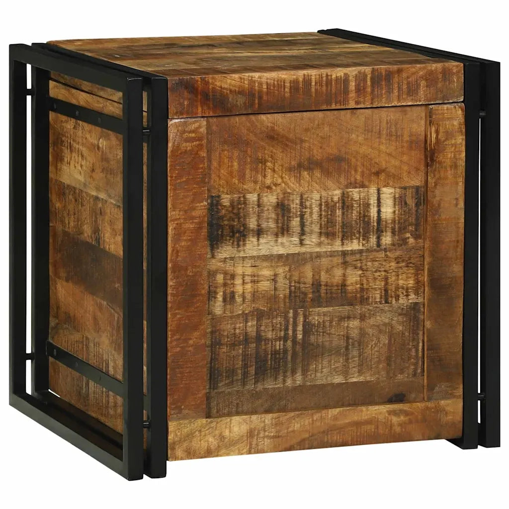 Scatola di Stoccaggio 50 x 50 x 50 cm Legno di Mango Grezzo 4016742
