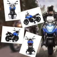 Outsunny Moto Elettrica per Bambini, Moto Portatore Honda per Bambini da 3 a 6 Anni con Musica, Fari, Blu