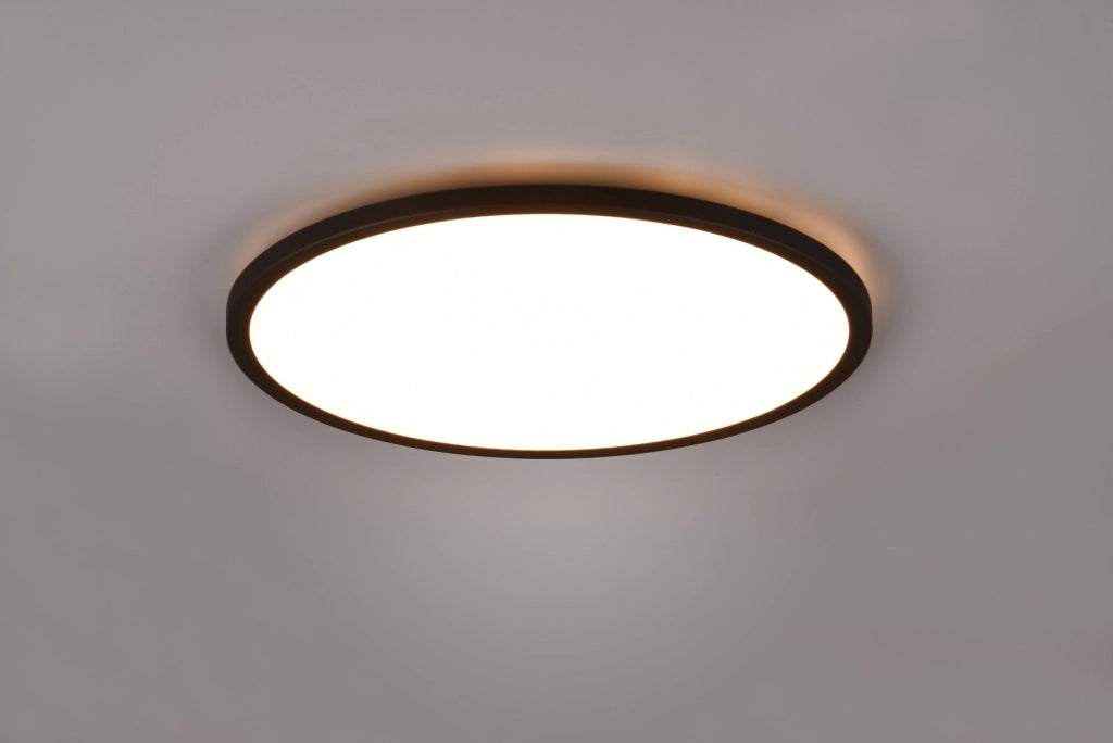 Plafoniera LED tonda 40cm 30W RGB con telecomando nera