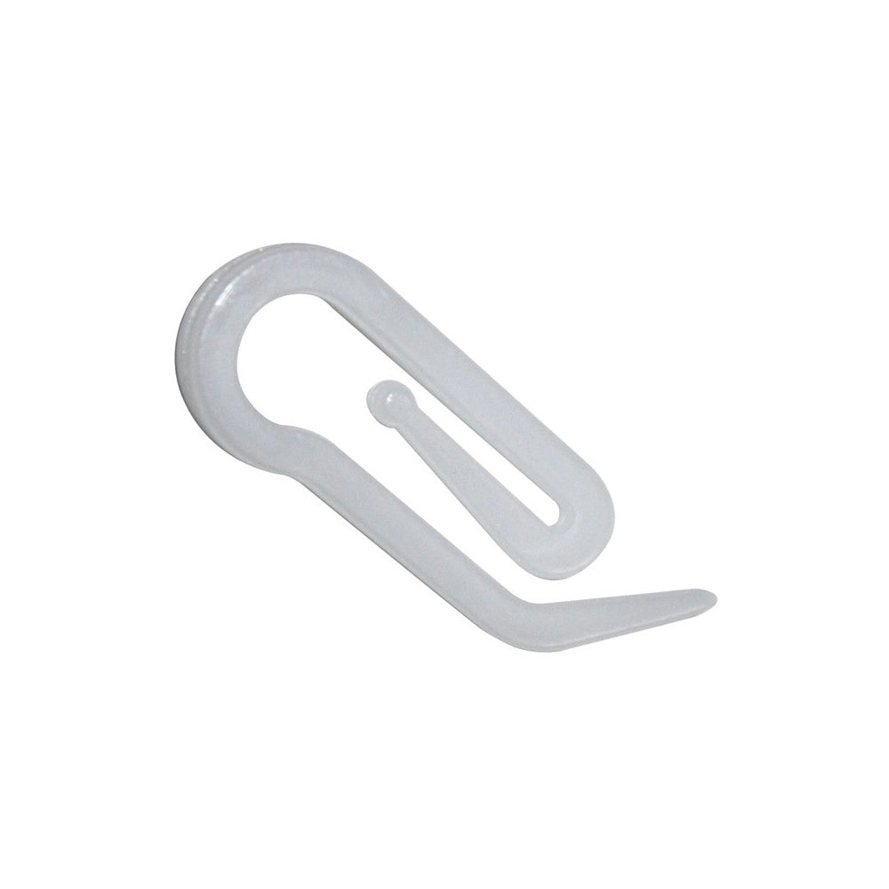 Trade Shop - 60 Pezzi Ganci In Plastica Bianco A Proboscide Papera 25mm Per Tende Tenda -