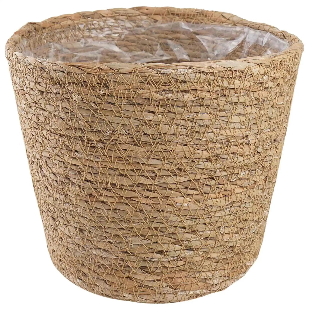 Cesti per piante in erba marina 3 pcs Naturale Ø26 x 19 cm