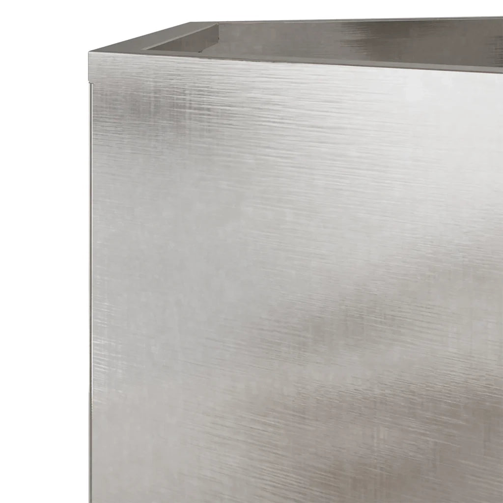 Fioriera da Giardino Esagono-Vaso da Esterno 104x90x45 cm in Acciaio Inox