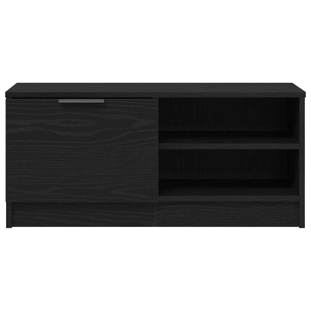 Mobile TV 2 pcs Rovere Nero 80 x 35 x 36,5 cm Legno multistrato 862746