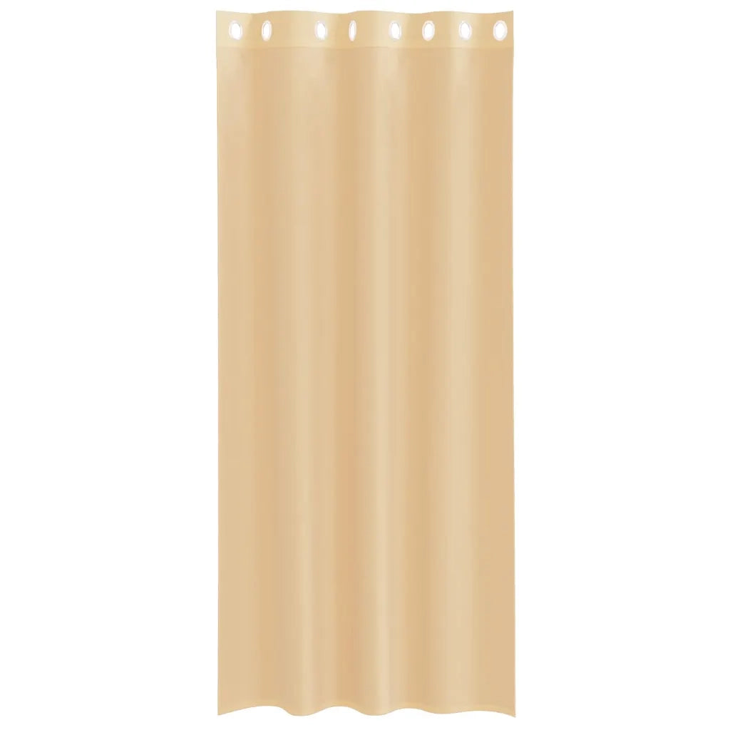 Tende in Voile con Occhielli 2 pz Sabbia 4102122