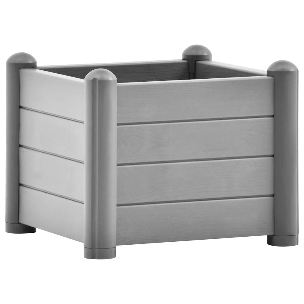 Letto Rialzato da Giardino in PP Grigio Pietra 43x43x35 cm 317579