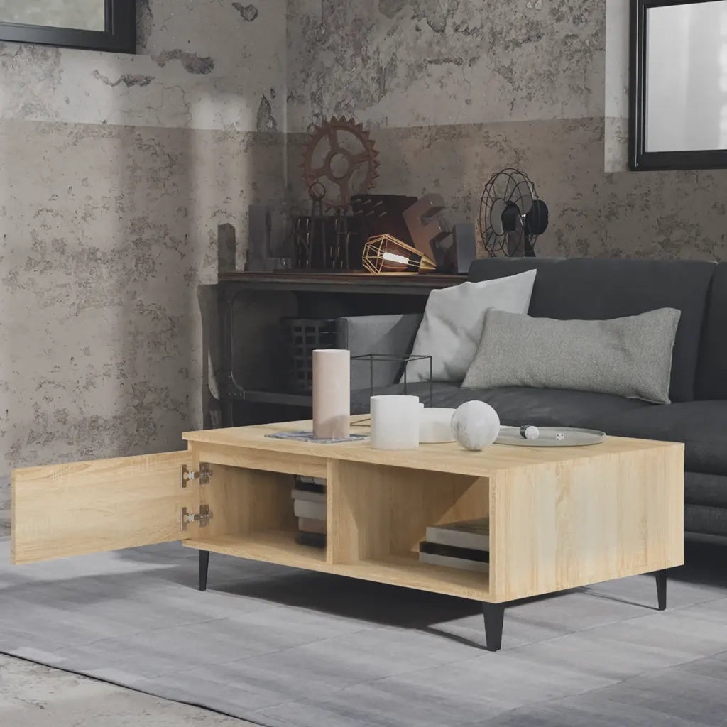 Tavolino da Salotto-Tavolino da soggiorno-Tavolo Rovere Sonoma 90x60x35 cm Legno Multistrato 357914