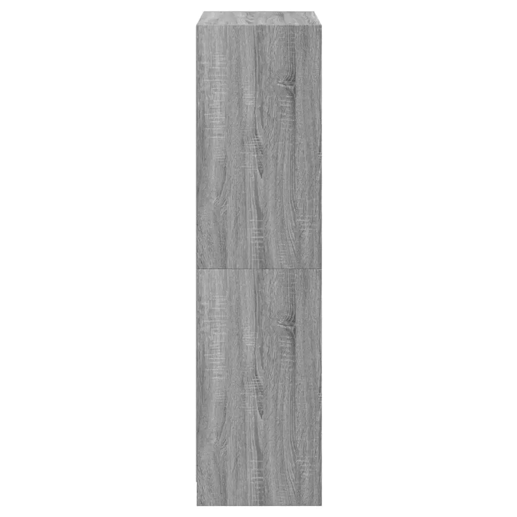 Credenza con Ante Grigio Sonoma 68x37x142 cm Legno Multistrato 631847