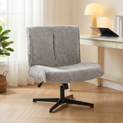 Poltrona girevole in velluto reclinabile ¨C zephmum ¨C Grigio, 80x90x100