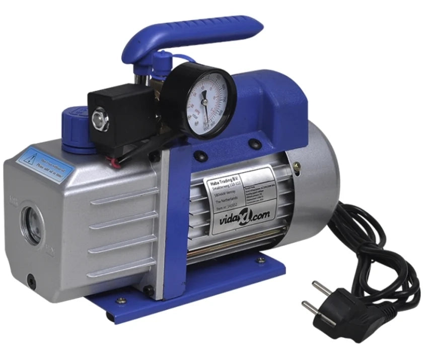 Pompa per vuoto monostadio con manometro 71 litri/min per impianti di refrigerazione macchine da stampa e dispositivi medici 3402147