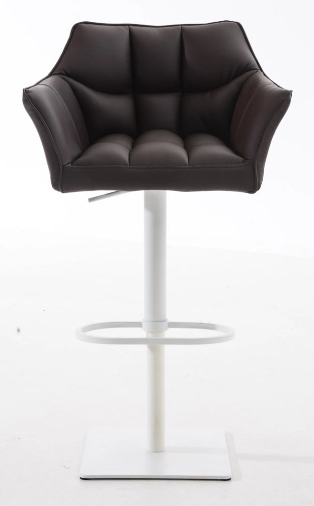Set 2 sgabelli bar Damaso ecopelle bianco 5