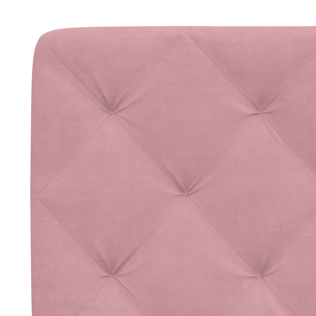 Giroletto con LED senza Materasso Rosa 140x200 cm in Velluto 3213860