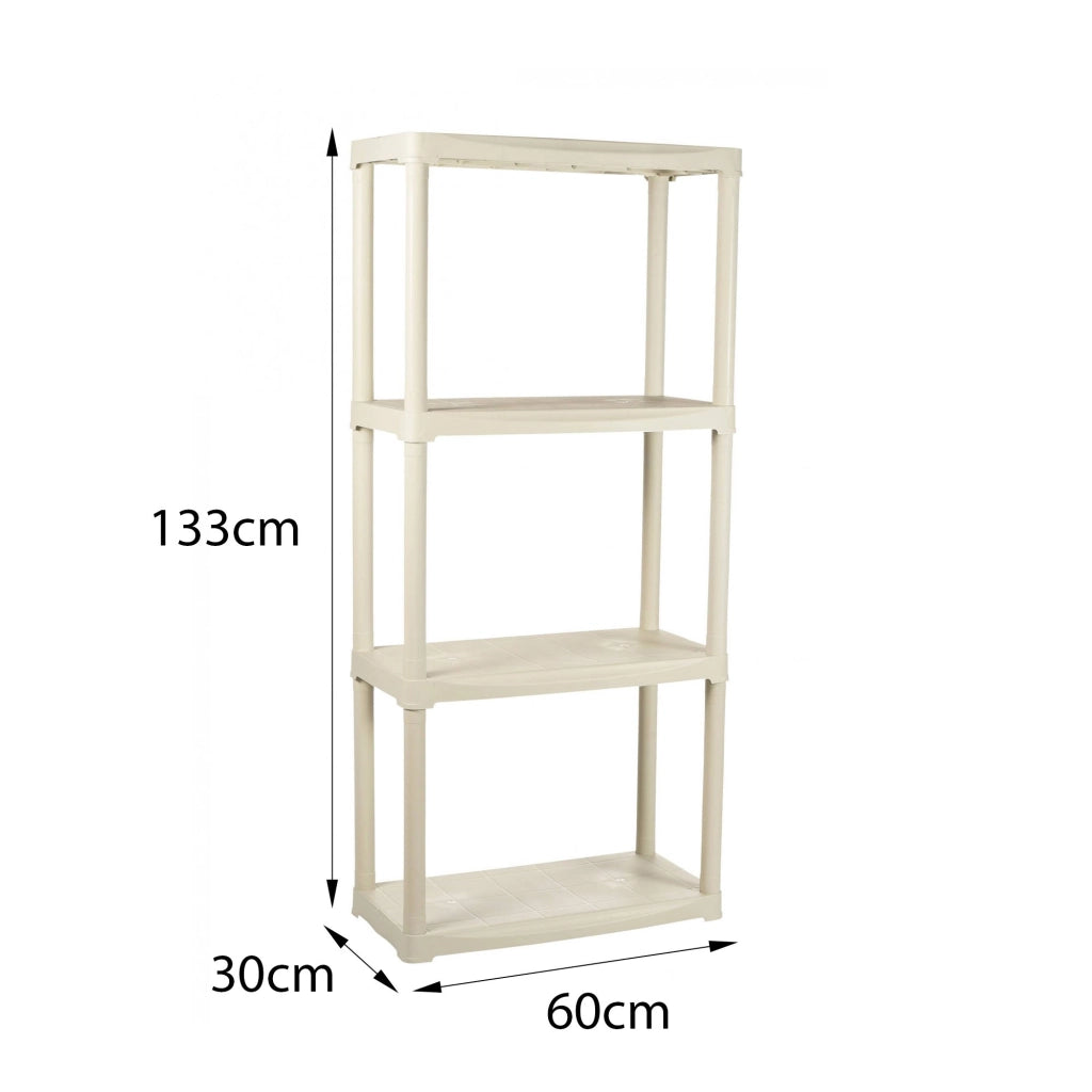 Scaffale a 2 ripiani in Gelsomina, Scaffalatura multiuso per interno o esterno, 100% Made in Italy, cm 60x30h133, colore Grigio chiaro