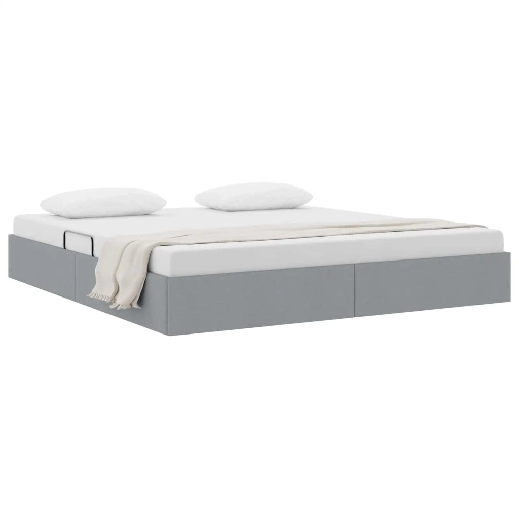 Letto ottomano Grigio chiaro 180 x 200 cm Tessuto 3442838