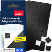 Pacchetto di 300 dischi magnetici quadrati per note, foto e progetti di artigianato - Dischi magnetici adesivi per oggetti leggeri (10 x 10 x 2 mm)
