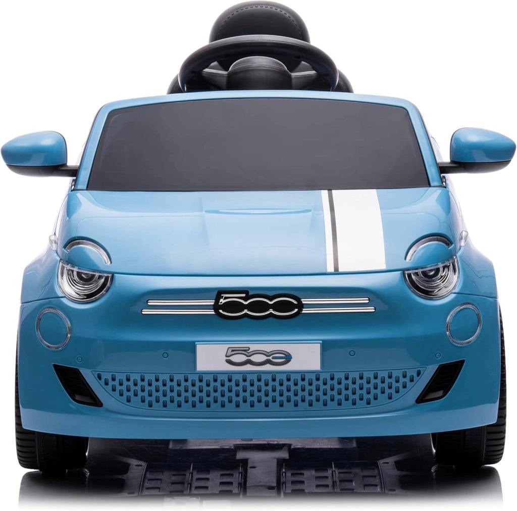 Macchina Elettrica per Bambini Licenza Fiat 500 12V con Telecomando Azzurro