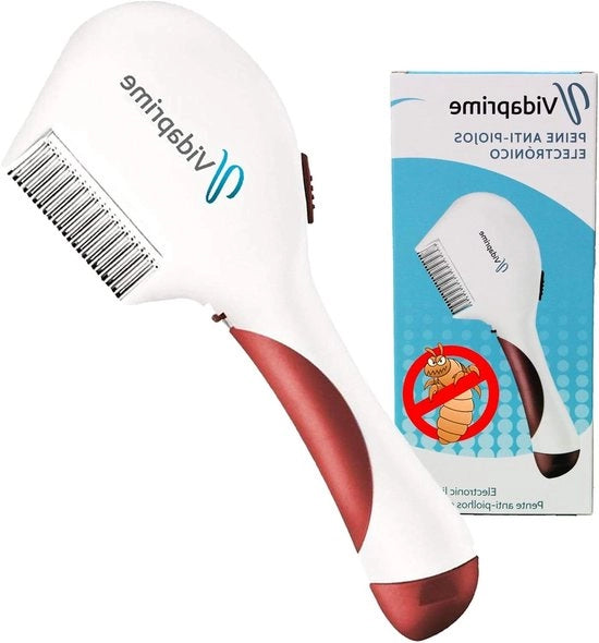 Eliminatore elettrico di pidocchi e nodi - Effetto elettrico ottimale - Cura professionale dei capelli - Bianco Rosso