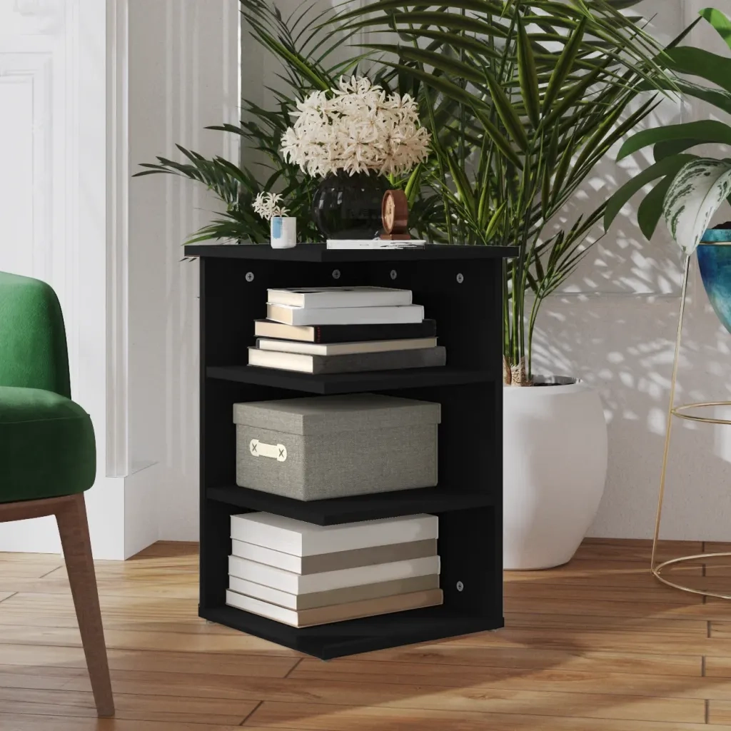 Credenza Nera 35x35x55 cm in Legno Multistrato 806275