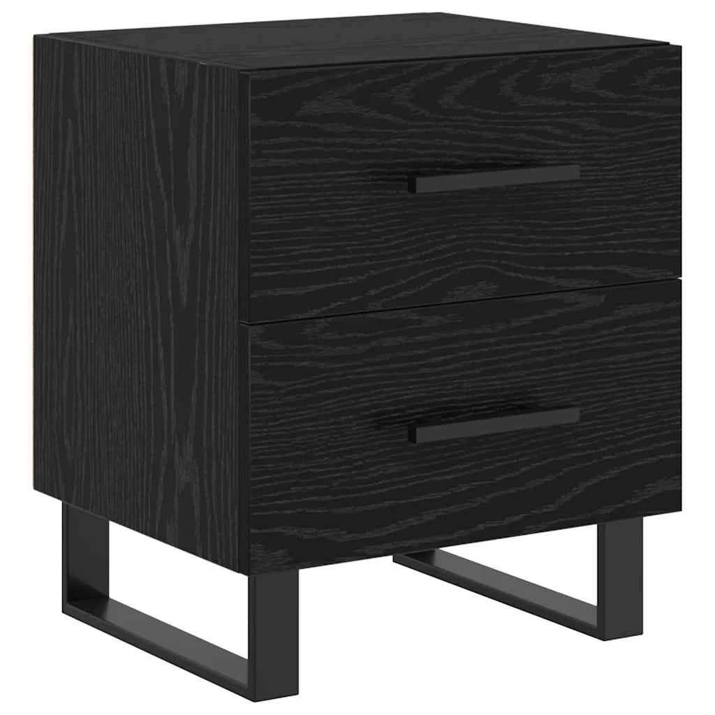 Armadio da Notte 2 pcs Rovere Nero 40 x 35 x 47,5 cm 882063