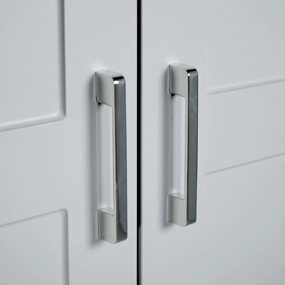 Armadio in legno grigio 2 ante e 1 cassetto 80x180x50 cm